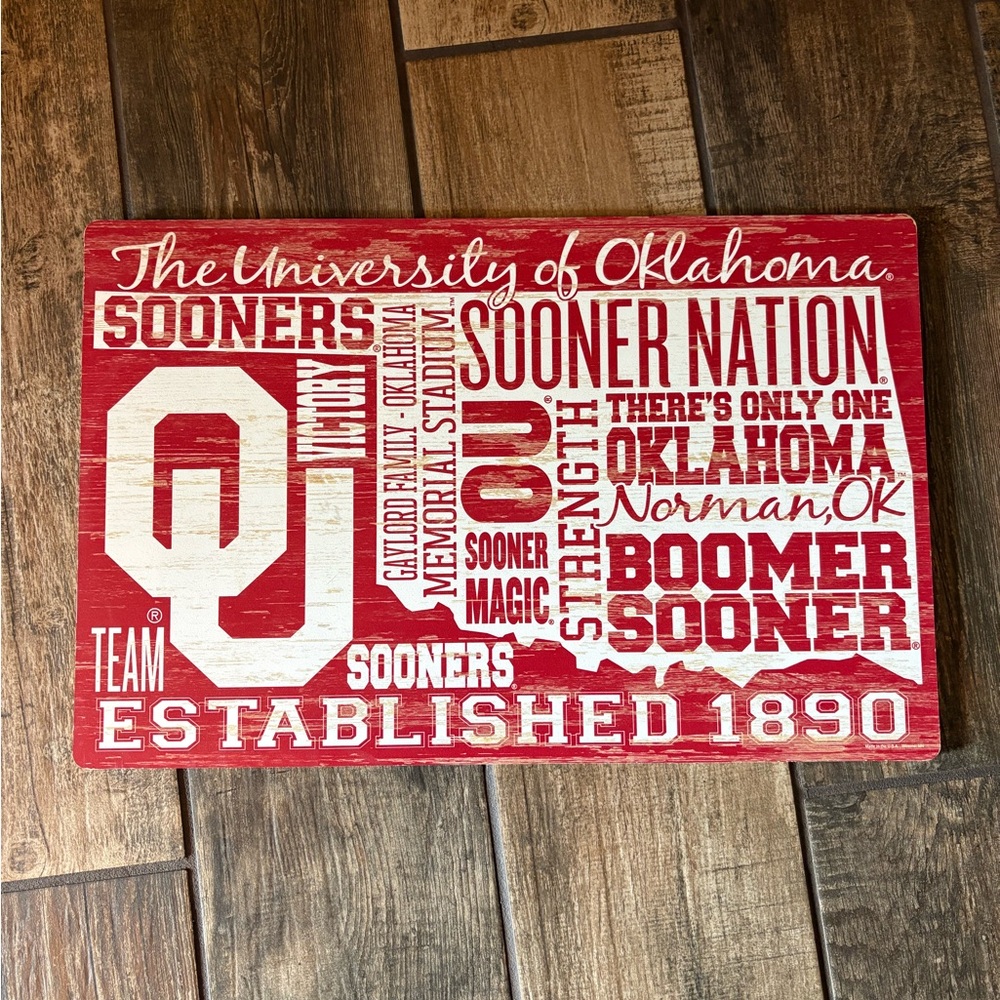 The University of Oklahoma wall decor